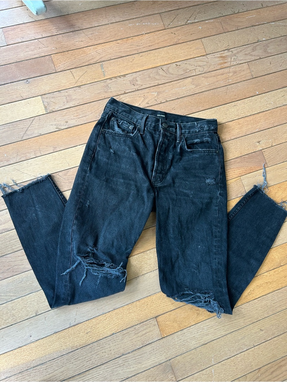 LNC GRLFRND Karolina Traveling Band style black jeans